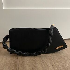 Jacquemus La Vague Black Leather Bag